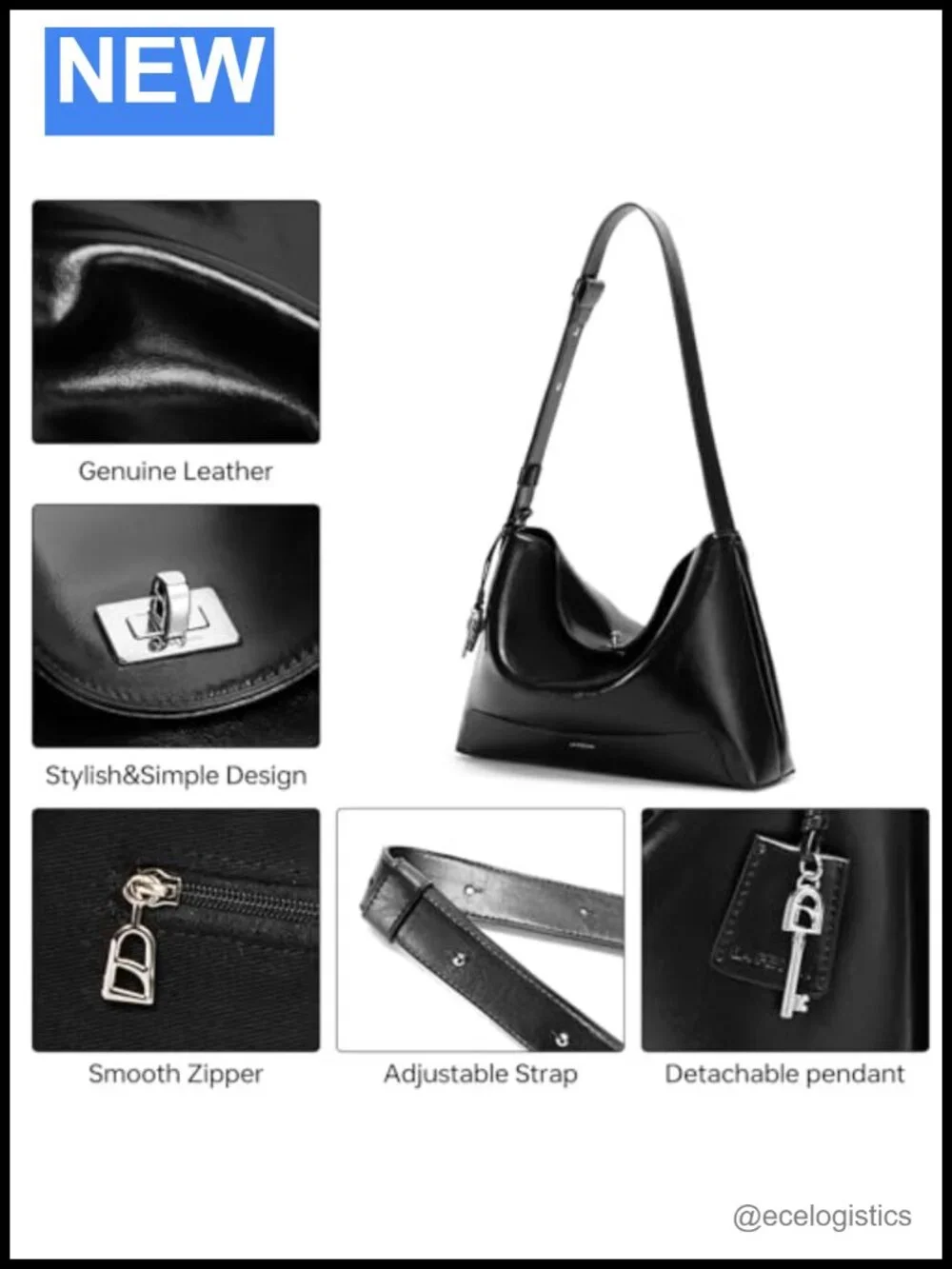 Genuine Leather Hobo Bag Women Designer Shoulder Crossbody Slouchy